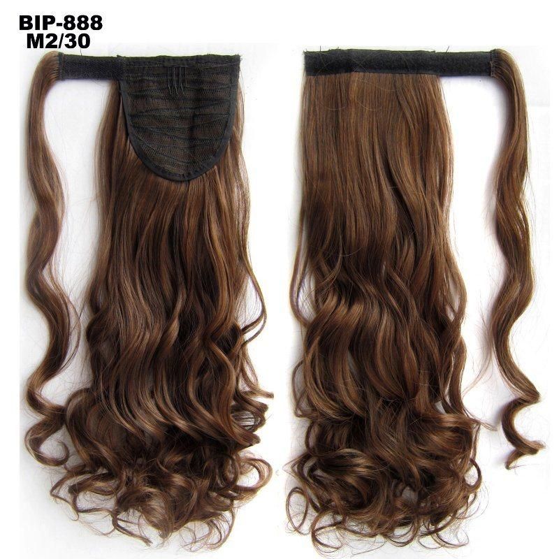 Body Wavy Synthetic Magic Paste Ponytail Clip in Hair Extension