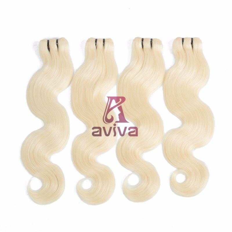 Top Quality Virgin Remy Hair Pieces Raw Human Hair Brazilian Hair Blonde