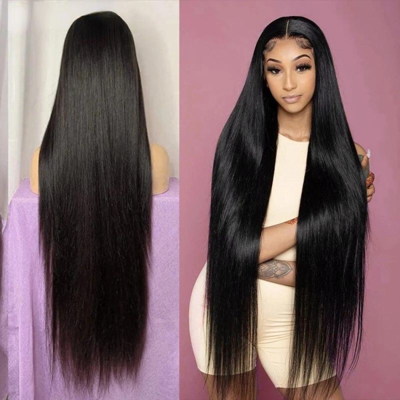 Alinybeauty Best Selling Wholesale Straight Virgin Hair Wig Natural Color Human Hair HD Lace Front Wigs for Black Women