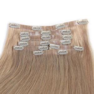Hot Selling Factory Wholesale Natural Brazilian Double Drawn Thick Ends Remy Clip Extension Hair
