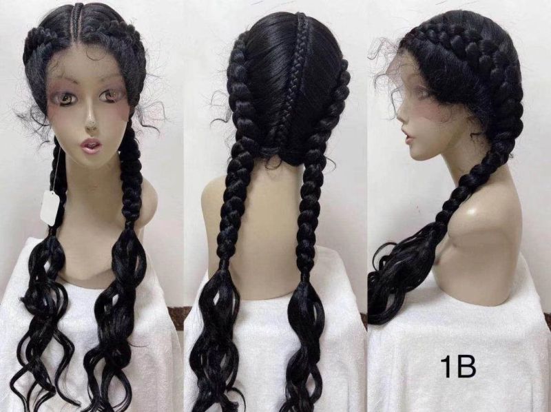 Curly Braiding Hair Fibre Plastic Synthetic Lace Front Hair