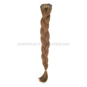 Full Head European Cheap 100% Brown Color Brazilian Natural Remy Clip Extensions Human Hair