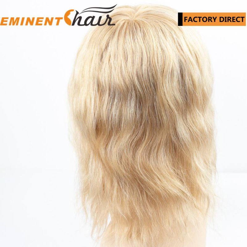 Blond Wavy Lace Wig Remy Hair Natural Hair Stystem