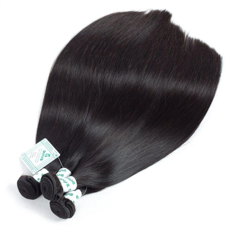 Peruvian Straight Virgin Hair Weaving Natural Color 100% Unprocessed Human Hair Weft Bulk