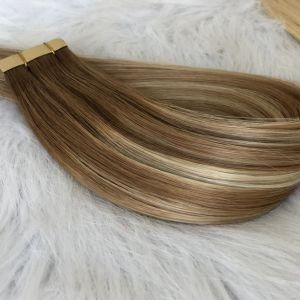 High Quality Full Ends Double Drawn Russian Tape Hair Extensions Virgin Peruvian Human Hair