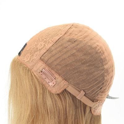 Short Natural Straight Blond High Quality European Virgin Hair Female Toupee