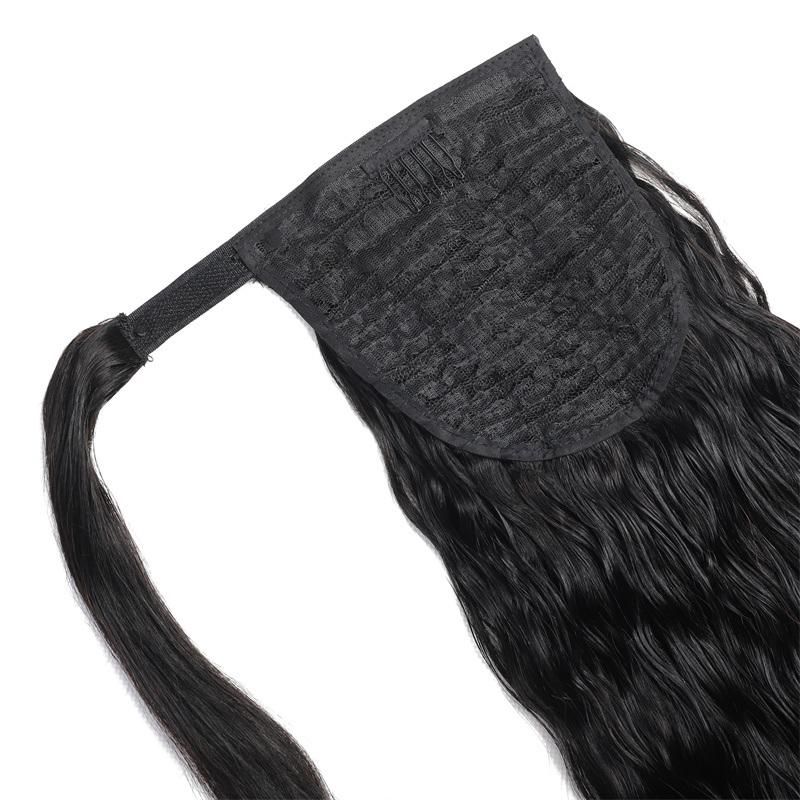 Straight Wrap Around Ponytail Human Hair Brazilian Pony Tail Remy Hair Clip in Ponytail Extensions for Women
