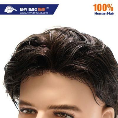 Fine Mono Human Hair Stock Male Toupee