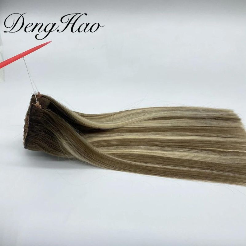 Straight Brazilian Hair Weave Halo Hair Extensions Remy Hair