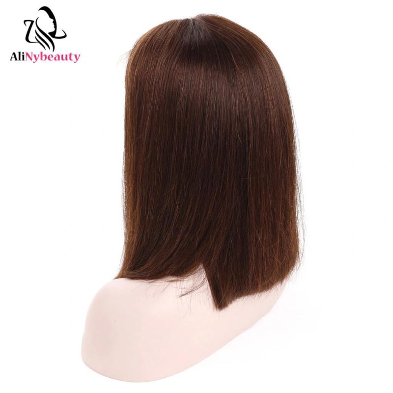 Wholesale 4# Bob Wig Brazilian Human Hair Lace Frontal Wig