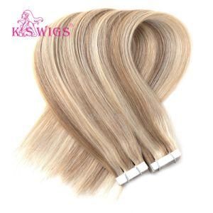 K. S Wig Virgin Brazilian Remy Tape in Hair Human Hair Extension