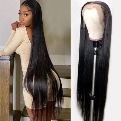 100% Human Hair, 360 HD Transparent Lace, 12A Remy Human Hair, Long Straight Human Hair Wig for Black Women with 10-30&quot;, 150% Density