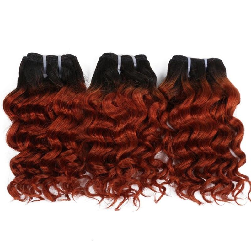 8-14inch Length Pack Deal Deep Wave Curly Human Hair Weave with Closure