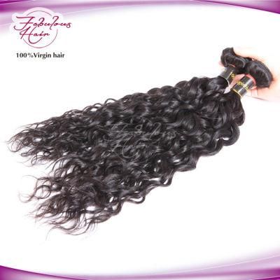 Double Wefts Unprocessed Natural Wave 1b# Color Human Hair Weaving