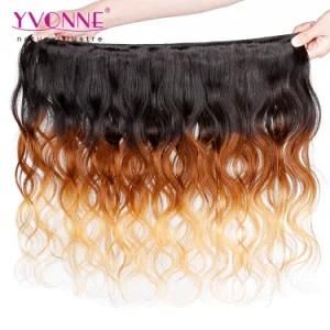 Three Tone Color Peruvian Body Wave Ombre Human Hair