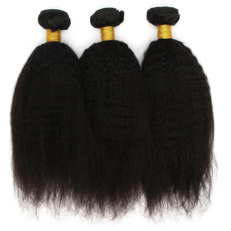 Hot Selling Styles Factory Supplier Unprocessed Virgin Indian Kinky Straight Hair Yaki Weave Bundles