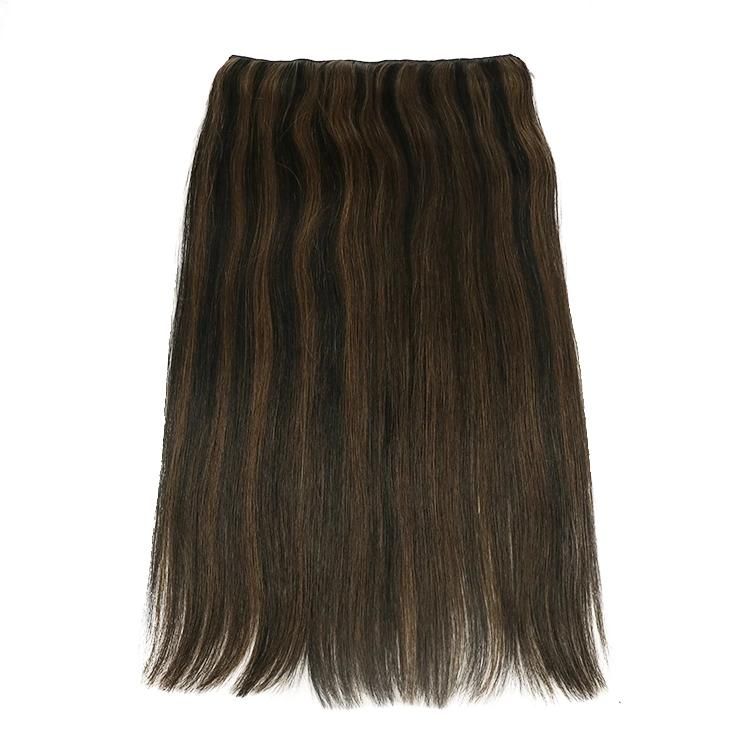 Wholesale Raw Unprocessed 100% Cuticle Aligned European Halo Hair Extensions with Clip #P1/2