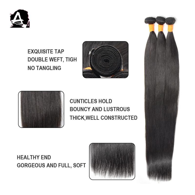 Angelbella Wholesale Top Quality Hair Products Peruvian Virgin Human Hair Extensions Bundles