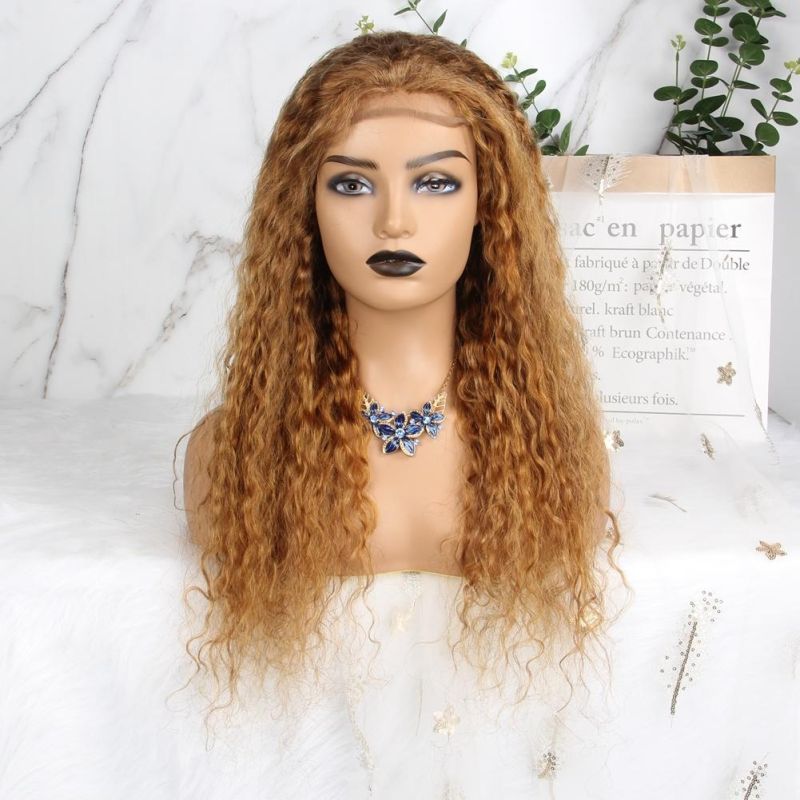 12A Grade HD Transparent Swiss Lace Closure Wig 50 Inch Curly Human Hair Lace Front Wigs