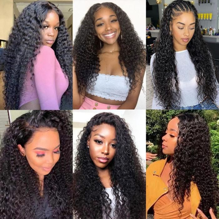 Original Human Hair Vendors 150% 180% 250% Density 6X6 HD Lace Closure Wig Curly Human Hair Wig