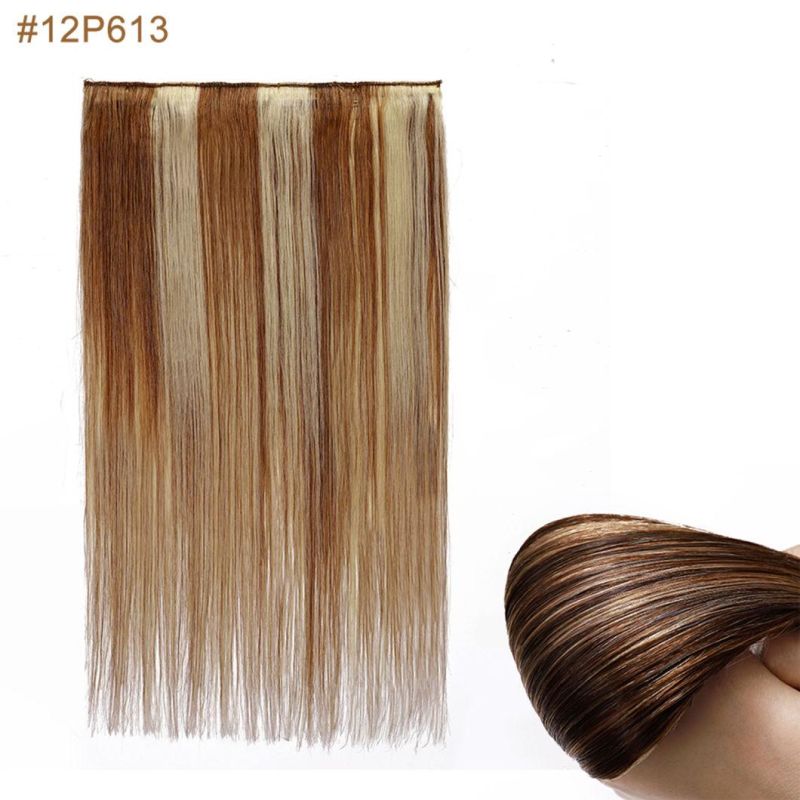 10-24 Remy 100% Human Hair Clip in Straight Clip in Human Hair Extensions Around Head Hair Extensions Multi Color 18 Inches