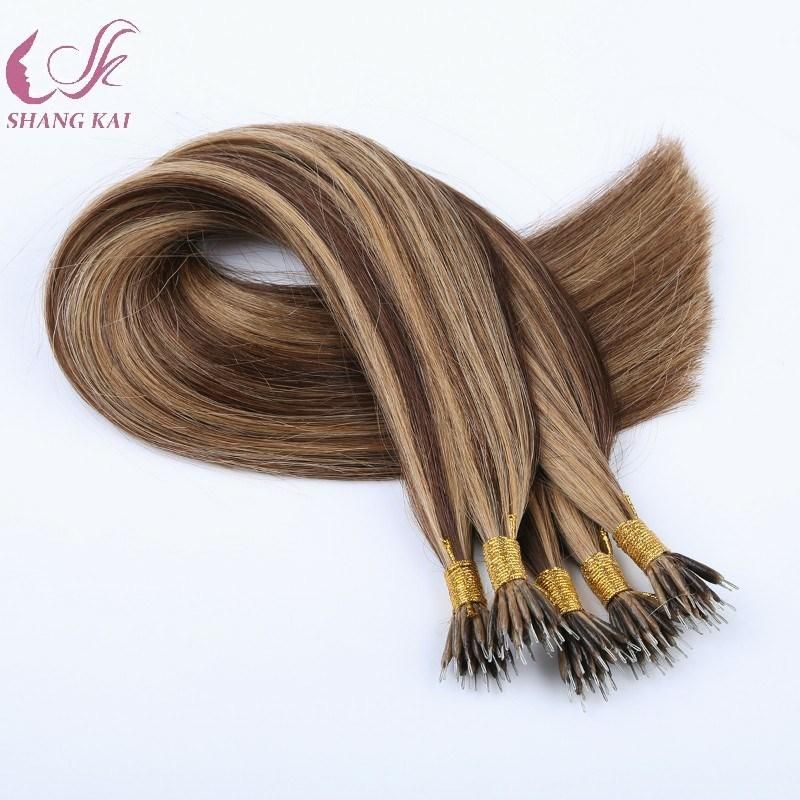 New Arrival Top Grade Easy Remove Nano Ring Hair Extensions with Double Draw Human Remy Keratin Hair