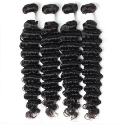 Brazilian Deep Wave Human Hair Bundles Natural Color Free Shipping 3/4 Bundles Hair Extension Riisca Brazilian Hair Weave Bundles