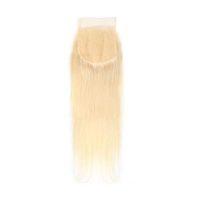 Human Hair 4X4 Lace Closure Three/Free/Middle Part Top Qualiyt Lace Closure Straight Brazilian Virgin Human Hair Weft