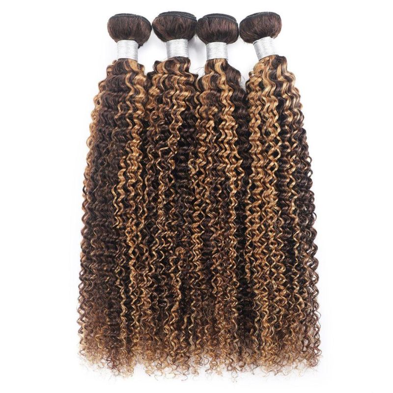 Piano Color P4/27# Loose Deep 100% Virgin Human Hair Extension, Wholesale 10A Grade Brazilian Hair Bundles