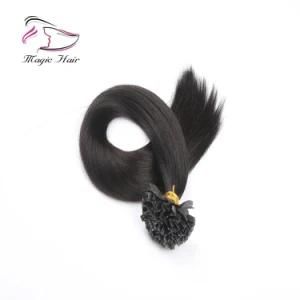Flat Human Hair 1g/Strand for 100g/PC Natural Color Remy Straight Brazilian Human Hair Extension 12-26inch