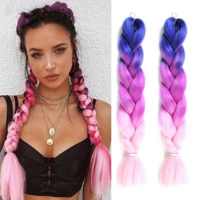 Light Yaki Easy Braid, Take Hot Water Ombre Braiding Hair 100gram Synthetic Crochet Hair Extension