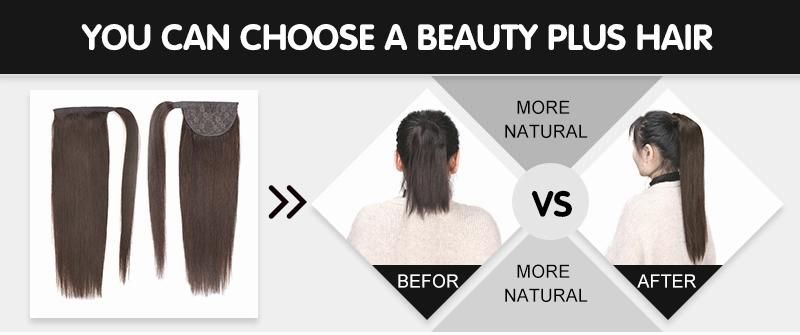 Brazilian Natural Straight 100% Human Hair Ponytail