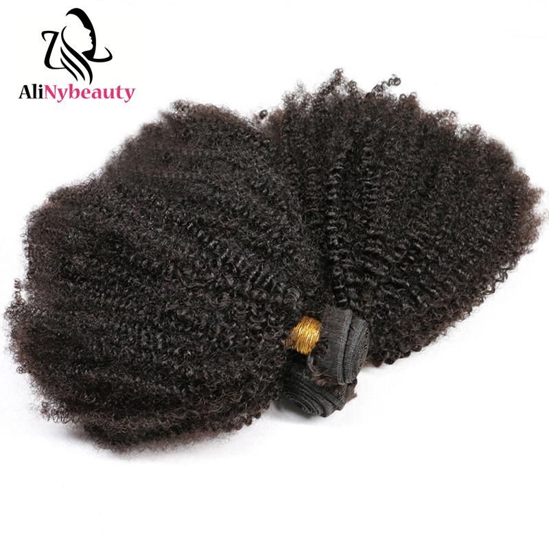 Factory Wholesale Human Virgin Hair Bundle Vendors Peruvian Human Hair Extension Afro Kinky Curly Hair Bundles for Black Women