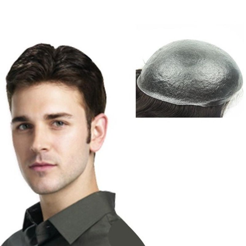 Kbeth Best Selling Hair Repalcement Silk Toupee Raw Injection Indian Men Hair Toupee Wig Undetectable Custom Affordable Price Toupee for Black Man