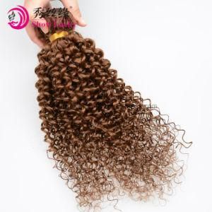 Wholesale Light Brown Chinese Virgin Hair Afro Kinky Curly Human Hair Weave
