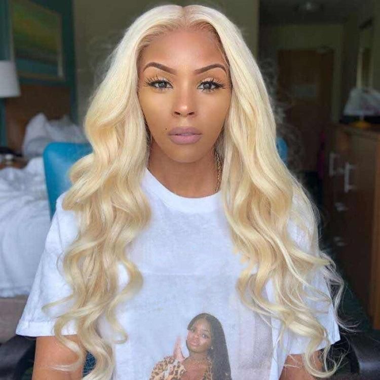 Kbeth Human Hair Wig for Black Women 150% Density 2021 Summer Fashion 36 Inch Long Custom Body Wave Full Lace 613 Blonde Colored Preplucked Lace Wig Supplier