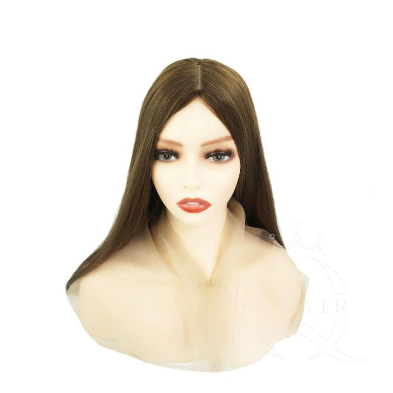 Brown Hair Wig Long Human Hair Remy Hair Wig Custom by Client Wig Factory Silk Top Jewish Wig Skin Top Wig Kosher Wigs Sheitel Perruque for Lady Women Wig