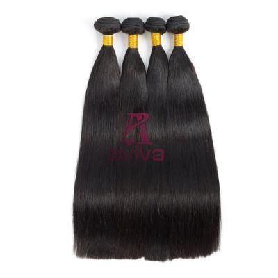 Peruvian Silky Straight Virgin Hair Double Weft Human Hair Extension Natural Black