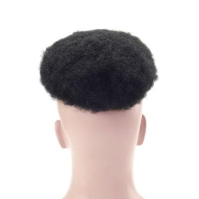 Afro Curl Mono Base with Npu Around Hair Replacement Men