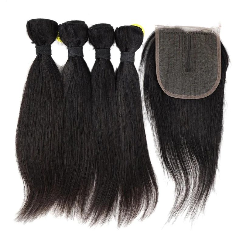 Various Colors Available Human Hair Bundles with Closure Pack Deal