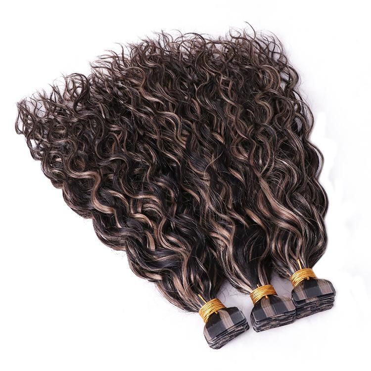 European/Indian/Brazilian/Russian Tape in Remy Human Hair Extension Piano Color