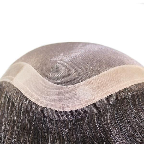 Lw640: Human Hair Fine Mono PU Coating Hair Replacement Systems