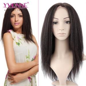 Top Quality Yaki Straight Human Hair Front Lace Wig