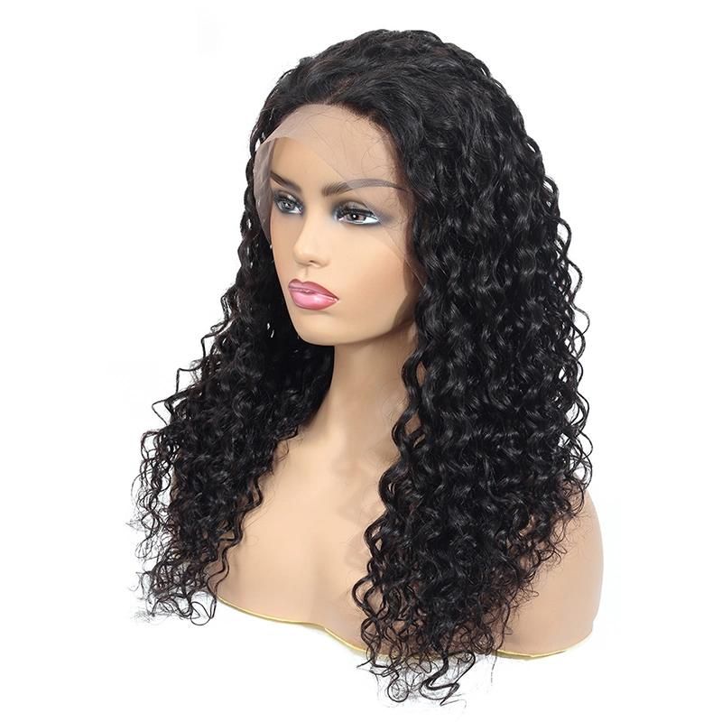 Factory Price High Quality 8A Brazil Human Hair Water Wave Wig 150% 13*4 Remy Hair Wig