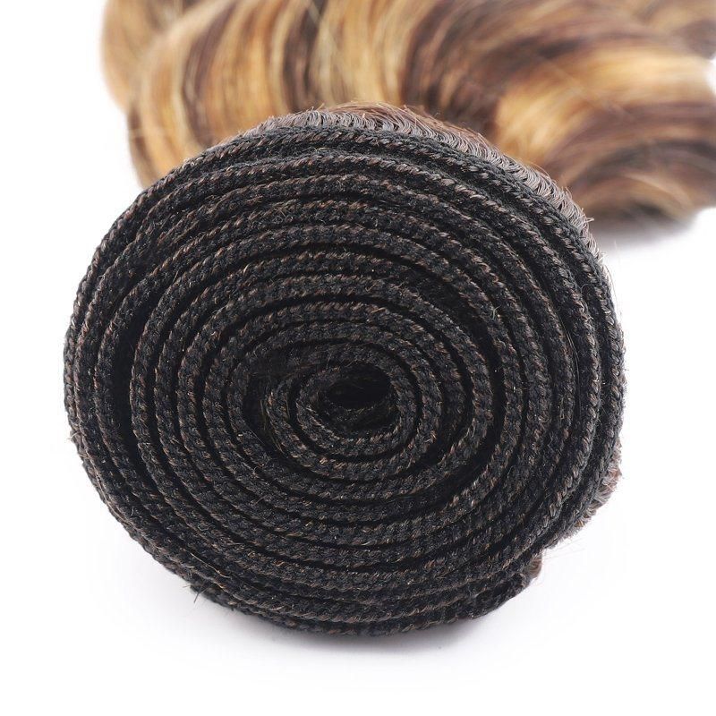 Wholesale Virgin 100% Human Hair Bundles Raw Brazilian Human Hair Extension P4-27 Piano Hair Bundles