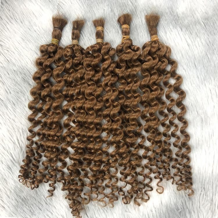 Wholesale Bulk Virgin Hair Kinky Curly 6mm Curly Human Hair Extension