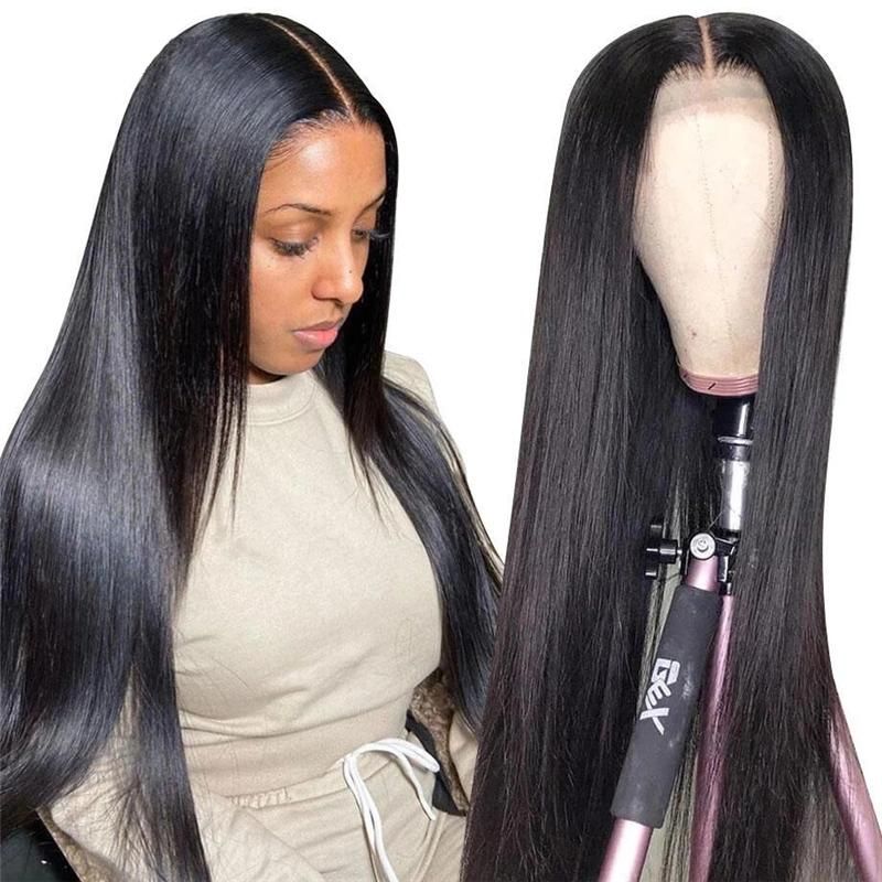 Film Transparent Swiss Lace Front Wig, Pre Plucked Raw Virgin Hair Wig HD Lace Wig Lace Front, HD Lace Frontal Wig for Black Women