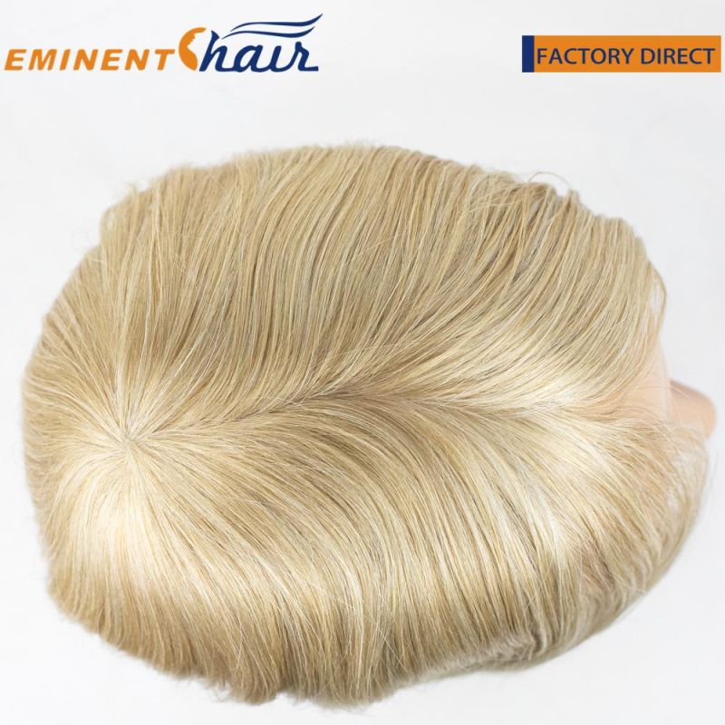 Indian Hair Clear Skin Stock Men′ S Hairsystem