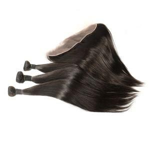 Mink Malaysian Unprocessed Double Drawn Hair Bundles with Closure