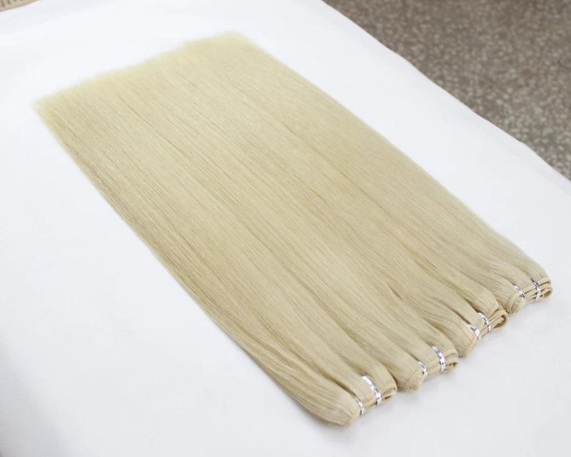 Brazilian Straight Human Hair Hair Bundles Blonde Color Remy Human Hair Weaving Bundles Extensions 613